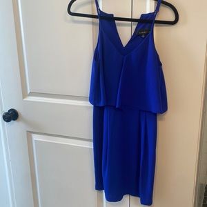 Adelyn Rae Royal Blue Faux Wrap Dress